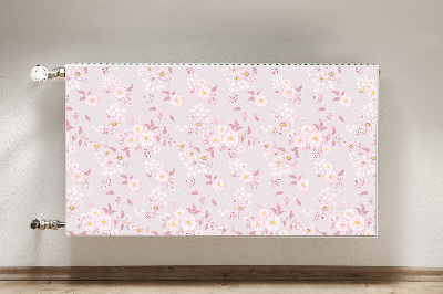 Magnetisk radiatorkåpa Små rosa blommor