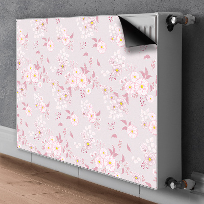 Magnetisk radiatorkåpa Små rosa blommor