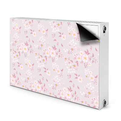 Magnetisk radiatorkåpa Små rosa blommor