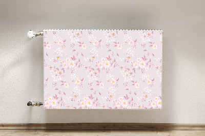 Magnetisk radiatorkåpa Små rosa blommor