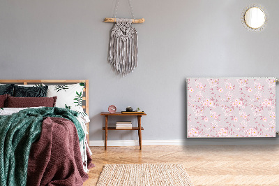 Magnetisk radiatorkåpa Små rosa blommor