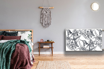 Magnetiskt radiatorskydd Ritade fåglar