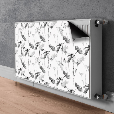 Magnetisk radiatorkåpa Vallmo frö blomma