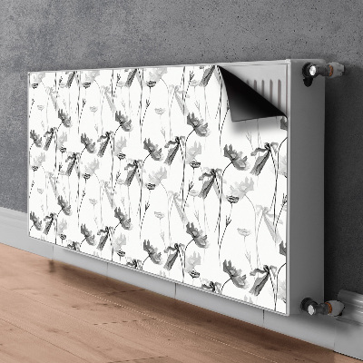 Magnetisk radiatorkåpa Vallmo frö blomma