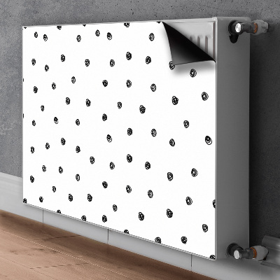 Magnetiskt radiatorskydd Svarta prickar