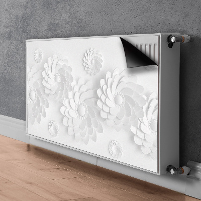 Magnetisk radiatorkåpa Blommigt 3D-mönster