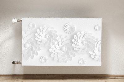 Magnetisk radiatorkåpa Blommigt 3D-mönster