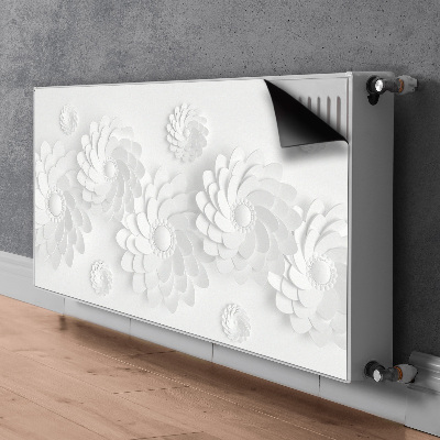 Magnetisk radiatorkåpa Blommigt 3D-mönster