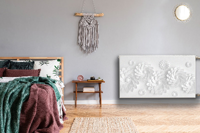 Magnetisk radiatorkåpa Blommigt 3D-mönster