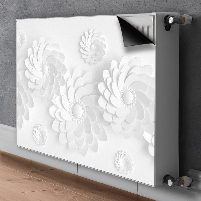 Magnetisk radiatorkåpa Blommigt 3D-mönster