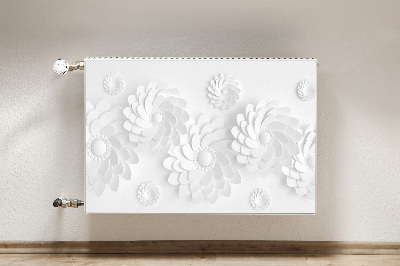 Magnetisk radiatorkåpa Blommigt 3D-mönster
