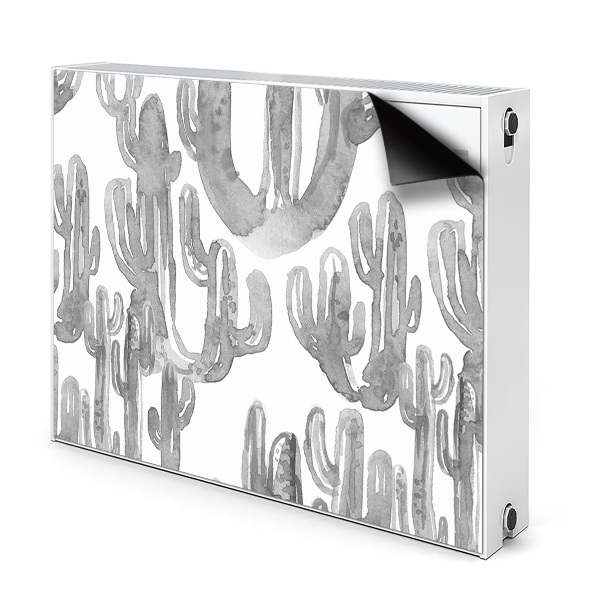 Magnetiskt radiatorskydd Målade kaktusar