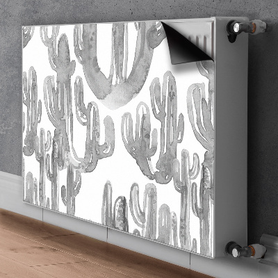 Magnetiskt radiatorskydd Målade kaktusar