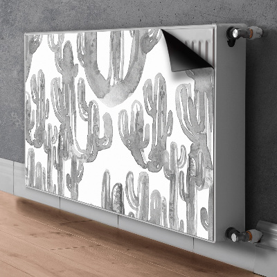 Magnetiskt radiatorskydd Målade kaktusar