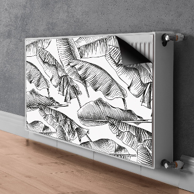 Magnetisk radiatorkåpa Svarta löv