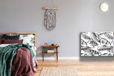 Magnetisk radiatorkåpa Svarta löv