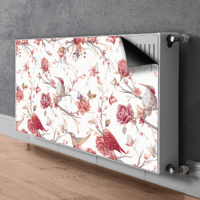 Magnetisk radiatorkåpa Röda fåglar
