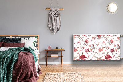 Magnetisk radiatorkåpa Röda fåglar