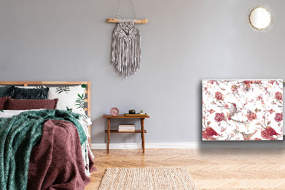 Magnetisk radiatorkåpa Röda fåglar