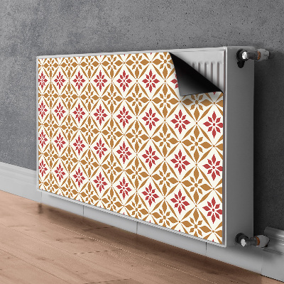 Magnetisk radiatorkåpa Blommönster
