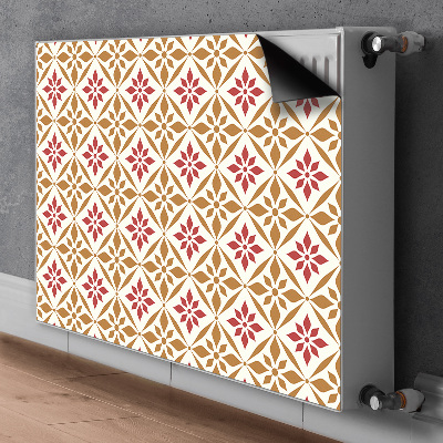 Magnetisk radiatorkåpa Blommönster