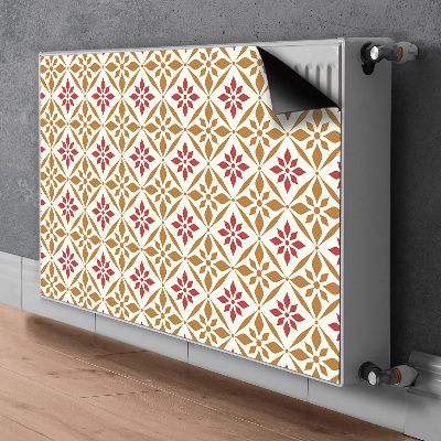 Magnetisk radiatorkåpa Blommönster
