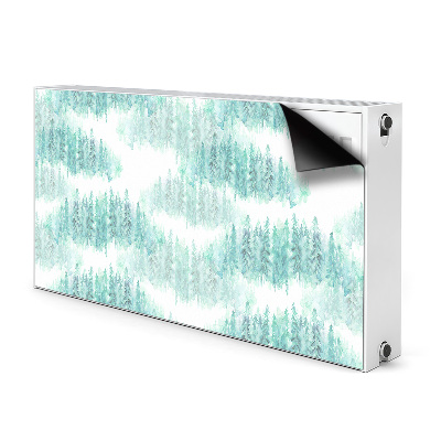Magnetiskt radiatorskydd Målad skog