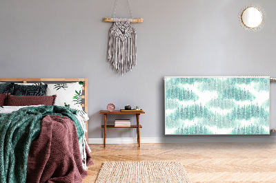 Magnetiskt radiatorskydd Målad skog