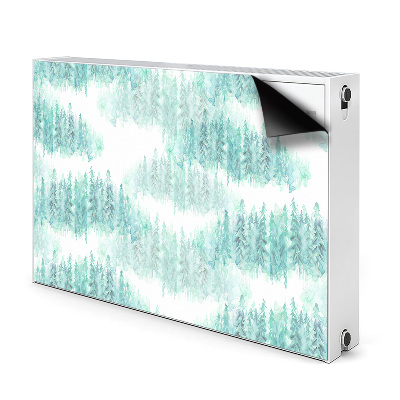 Magnetiskt radiatorskydd Målad skog