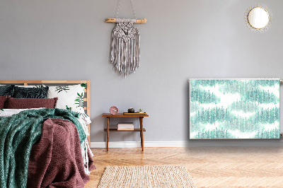 Magnetiskt radiatorskydd Målad skog