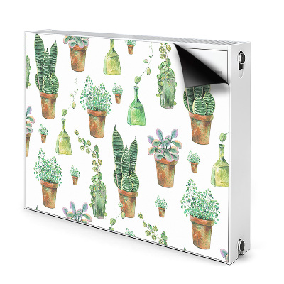 Magnetiskt radiatorskydd Målade kaktusar