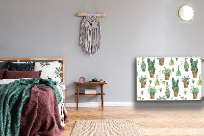 Magnetiskt radiatorskydd Målade kaktusar
