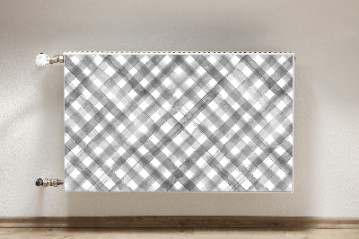 Magnetisk radiatorkåpa Grå pläd