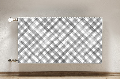 Magnetisk radiatorkåpa Grå pläd
