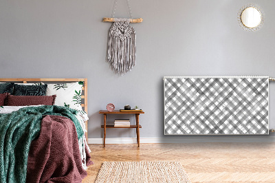 Magnetisk radiatorkåpa Grå pläd