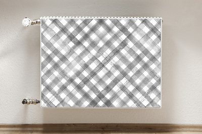 Magnetisk radiatorkåpa Grå pläd