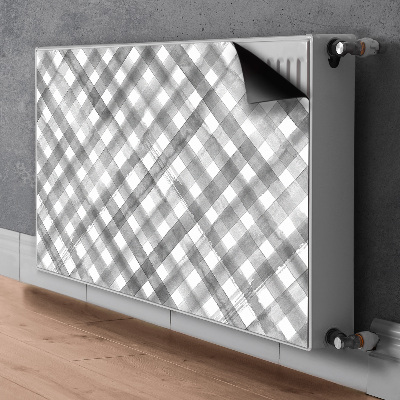 Magnetisk radiatorkåpa Grå pläd