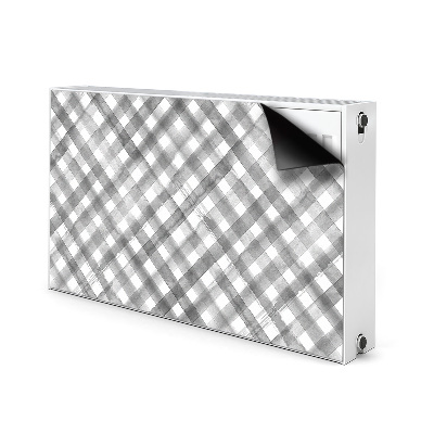 Magnetisk radiatorkåpa Grå pläd