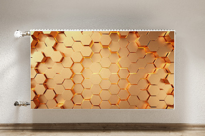 Magnetisk radiatorkåpa Honeycomb 3D-grafik