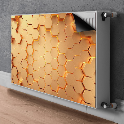 Magnetisk radiatorkåpa Honeycomb 3D-grafik
