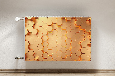 Magnetisk radiatorkåpa Honeycomb 3D-grafik