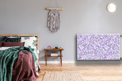 Magnetiskt radiatorskydd Ett fält av förgätmigej