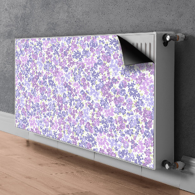 Magnetiskt radiatorskydd Ett fält av förgätmigej