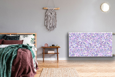 Magnetiskt radiatorskydd Ett fält av förgätmigej