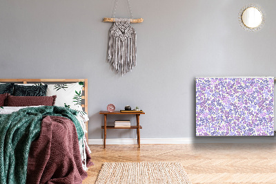 Magnetiskt radiatorskydd Ett fält av förgätmigej