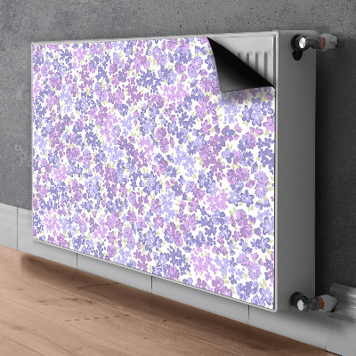 Magnetiskt radiatorskydd Ett fält av förgätmigej