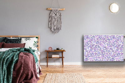 Magnetiskt radiatorskydd Ett fält av förgätmigej