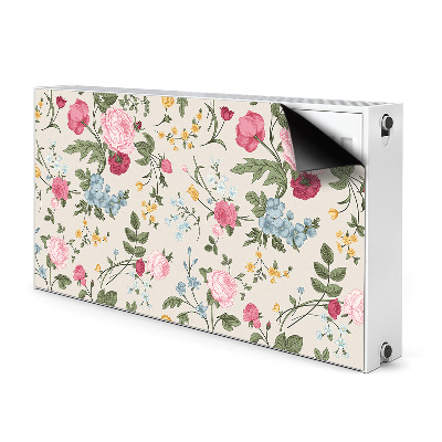 Magnetiskt radiatorskydd Färgglada blommor