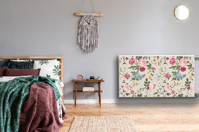 Magnetiskt radiatorskydd Färgglada blommor