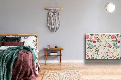 Magnetiskt radiatorskydd Färgglada blommor